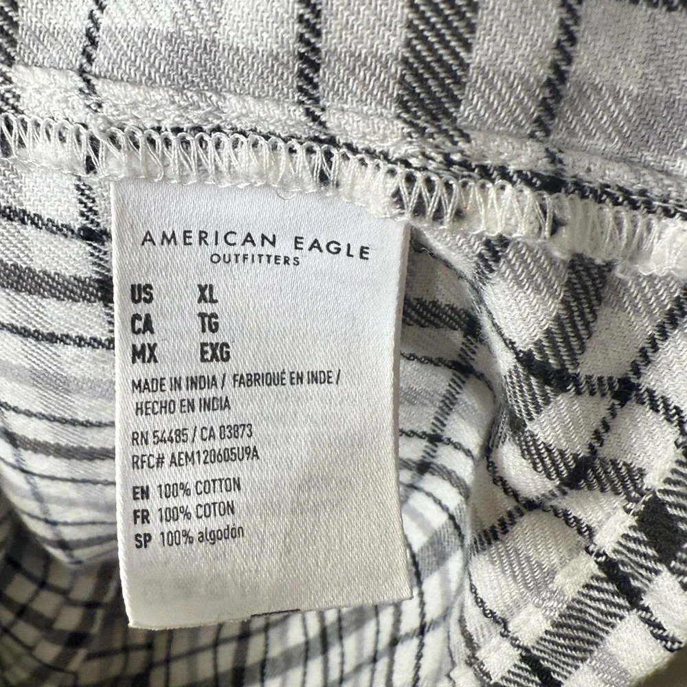 American Eagle Women’s Plaid Overall Mini Dress - Picture 7 of 7